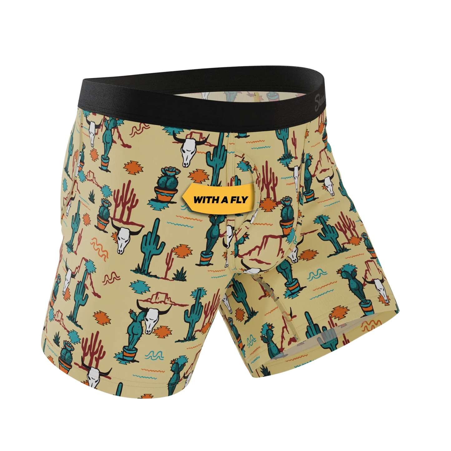 Shinesty Ball Hammock Boxers - Western Cactus Mirage