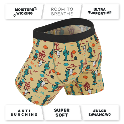 Shinesty Ball Hammock Boxers - Western Cactus Mirage