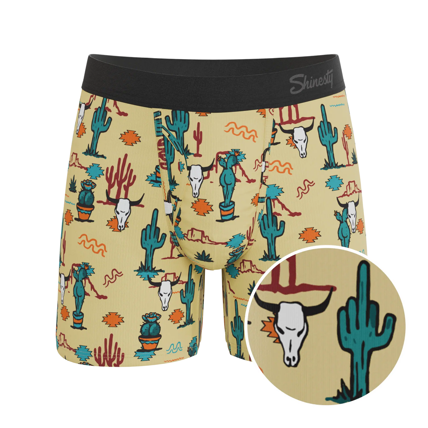 Shinesty Ball Hammock Boxers - Western Cactus Mirage