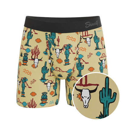Shinesty Ball Hammock Boxers - Western Cactus Mirage