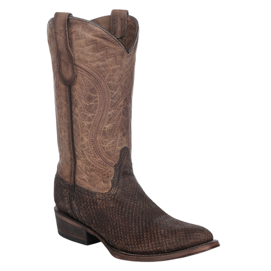 Men's Circle G Tan Python Round Toe Boot