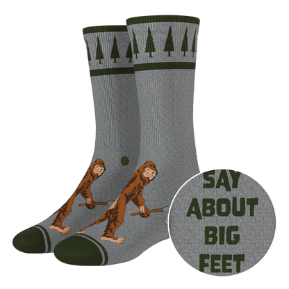 The Sassquatch Bigfoot Heel Hammock Crew Socks