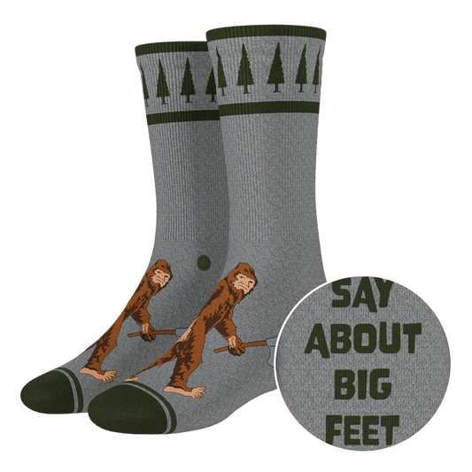 The Sassquatch Bigfoot Heel Hammock Crew Socks