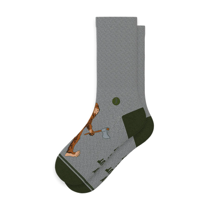 The Sassquatch Bigfoot Heel Hammock Crew Socks