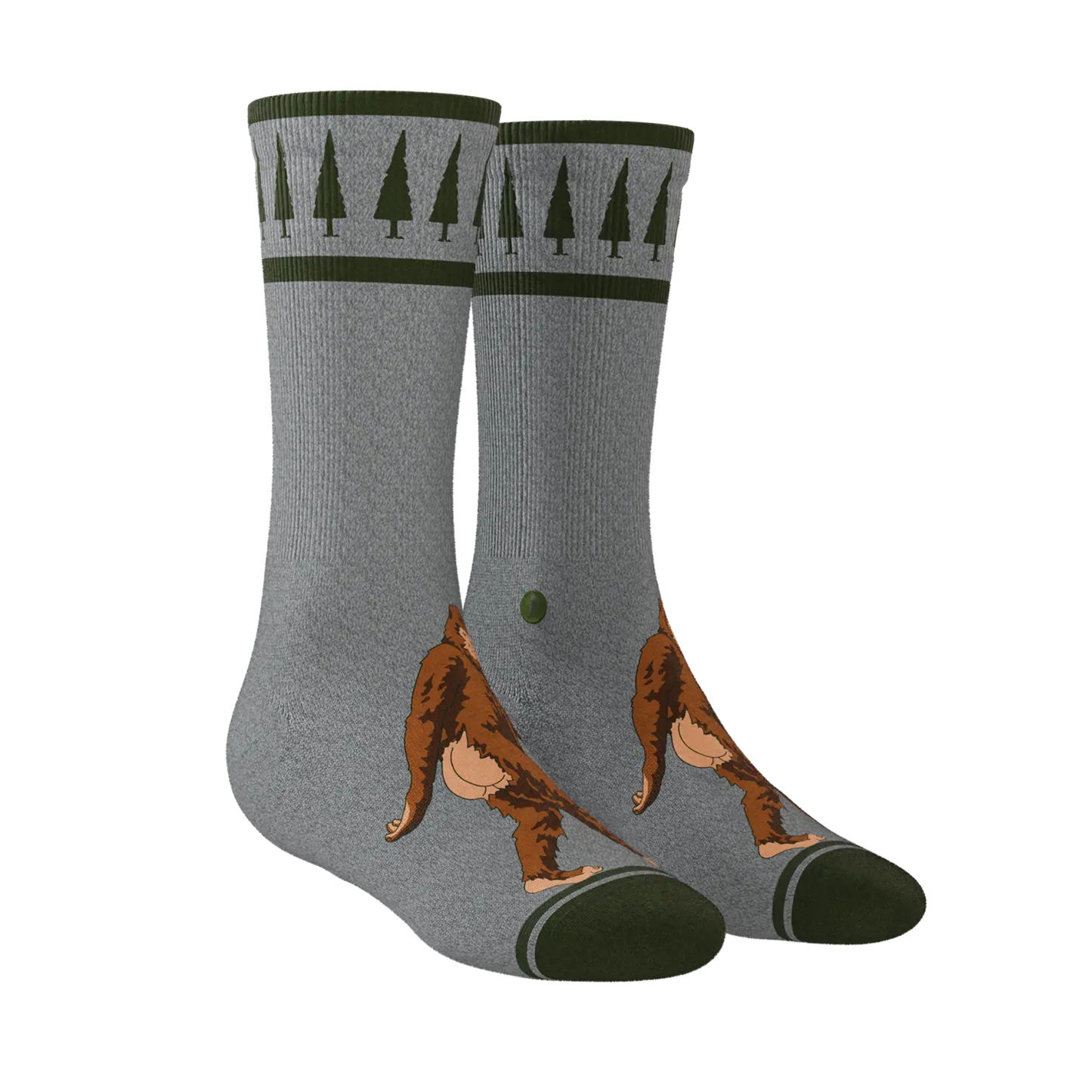 The Sassquatch Bigfoot Heel Hammock Crew Socks