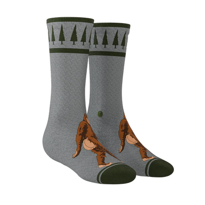 The Sassquatch Bigfoot Heel Hammock Crew Socks