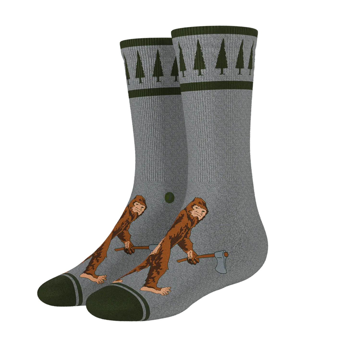 The Sassquatch Bigfoot Heel Hammock Crew Socks