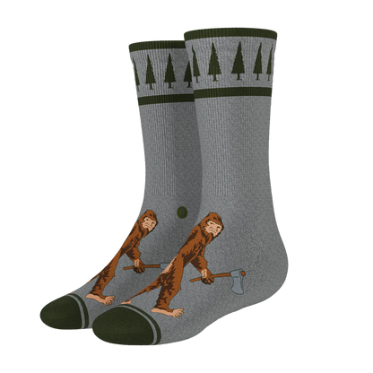 The Sassquatch Bigfoot Heel Hammock Crew Socks