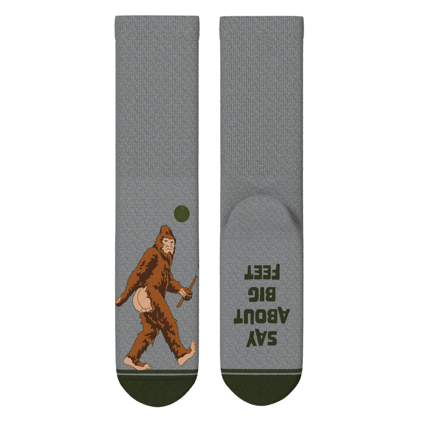 The Sassquatch Bigfoot Heel Hammock Crew Socks