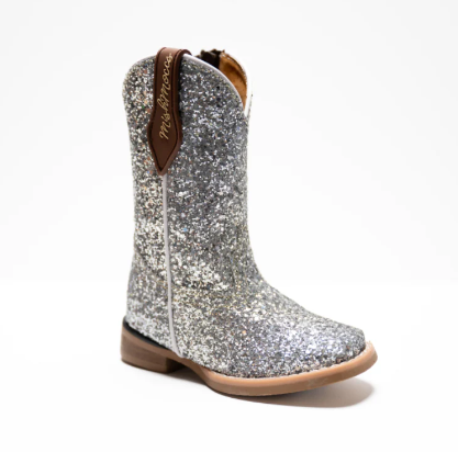 Mishmoccs Silver Mermaid Tail Square Toe Boots