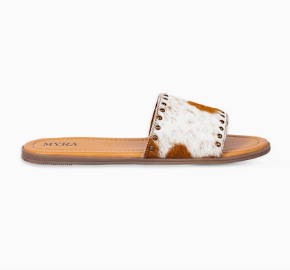 Lettie Ridge Leather Sandals in Light Cowhide