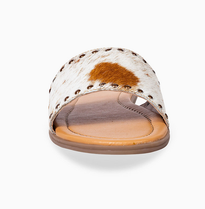 Lettie Ridge Leather Sandals in Light Cowhide