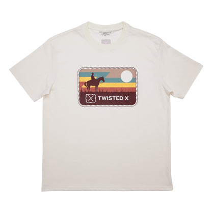 Twisted X Beige Cowboy Sunset Graphic Tee