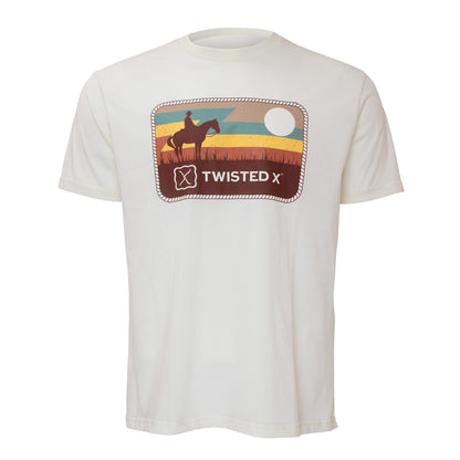 Twisted X Beige Cowboy Sunset Graphic Tee