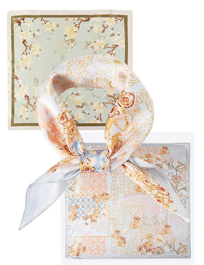 Floral Abstract Silky Scarves