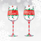 Naughty/Nice Christmas Wine Glass Set