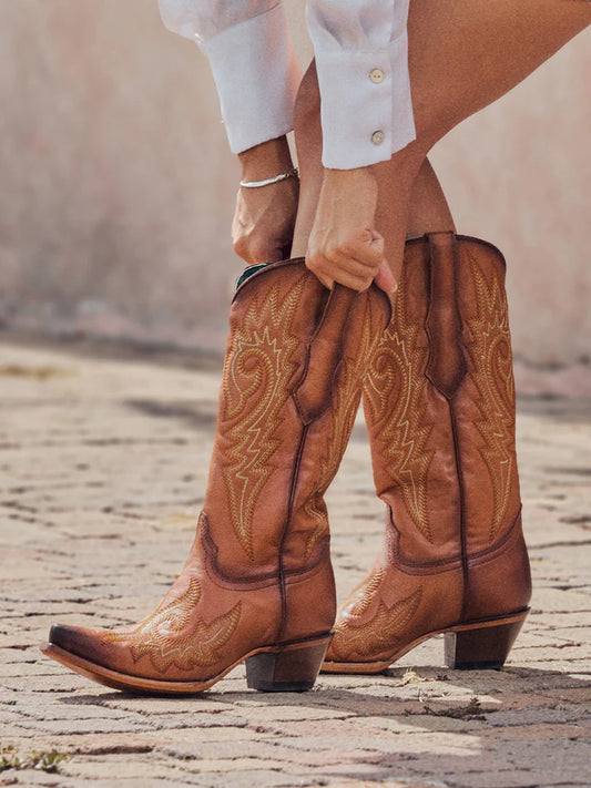 Corral Shedron Flames Embroidery Snip Toe Boot