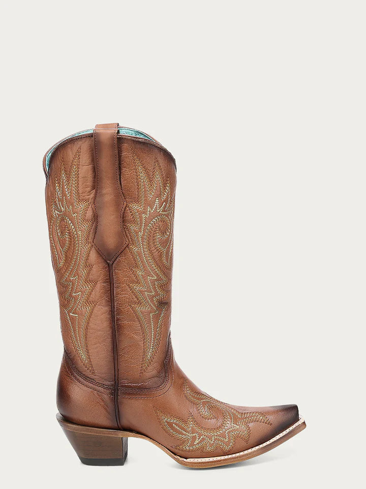 Corral Shedron Flames Embroidery Snip Toe Boot