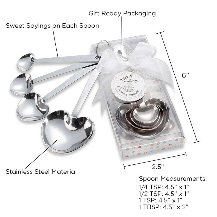 Heart Shaped Measuring Spoons (Set of 4)