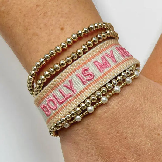 "Dolly is My Here" Adjustable Woven Bracelet