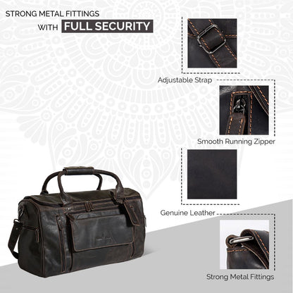 Large Leather Weekender Bag - Vintage Sandal