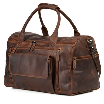 Large Leather Weekender Bag - Vintage Sandal