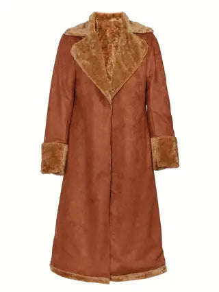 Western Vintage Suede Plush Coat