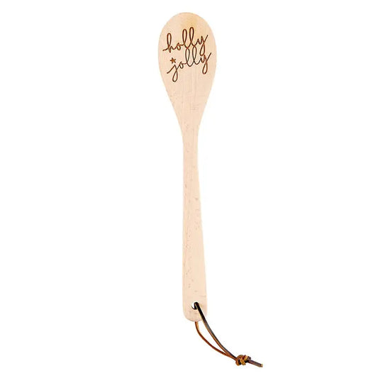 Holly Jolly Wooden Baking Spoon