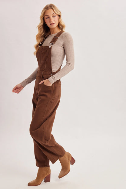 Root Beer Utility Barrel Overall Jumpsuit
