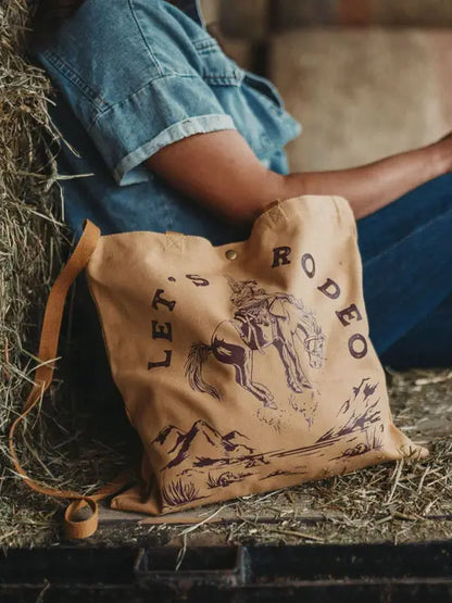 Let's Rodeo Canvas Tote