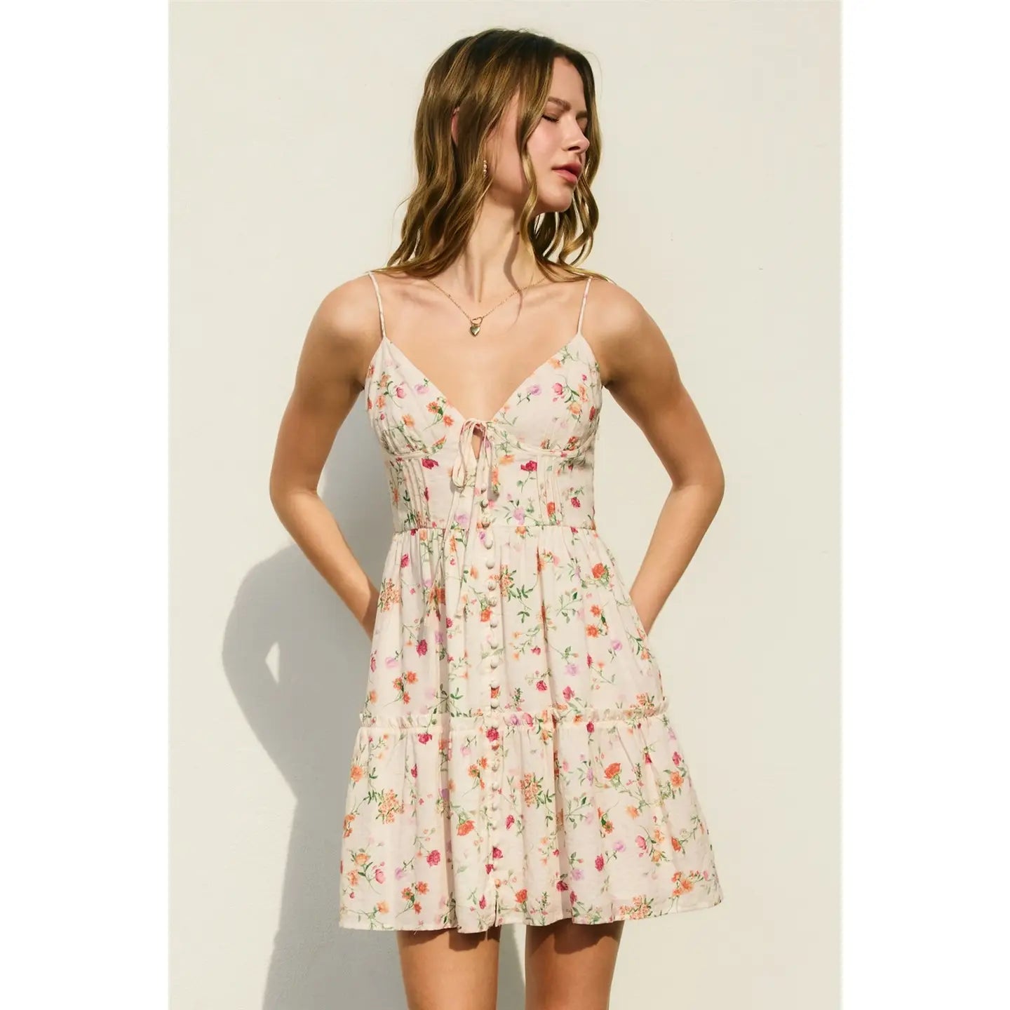 Poppy Rose Butter Corset Mini Dress