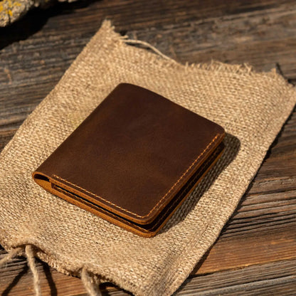 Light Brown Slim Leather Bifold