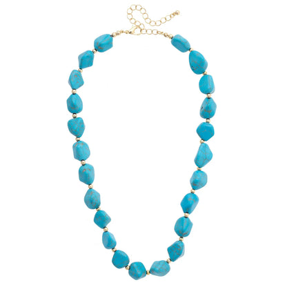 Angel Fire Beaded Turquoise Necklace