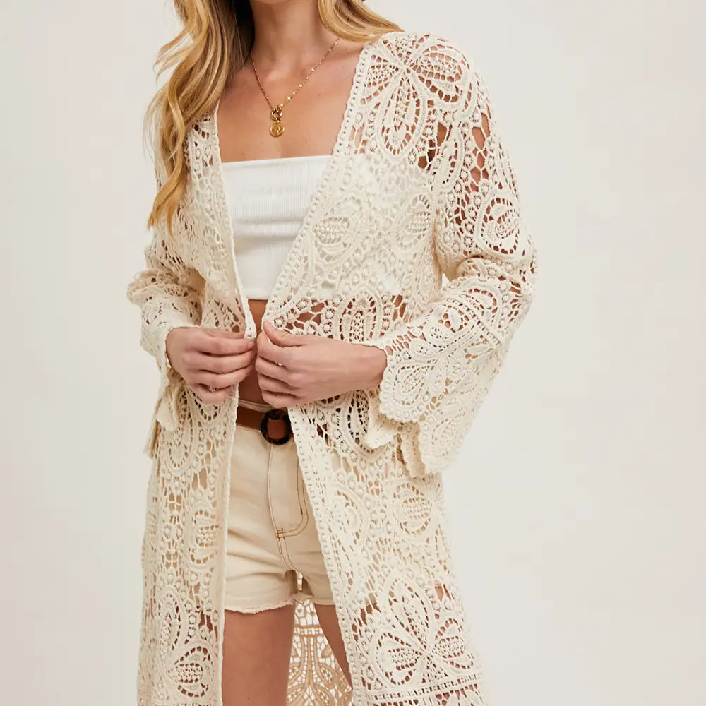 Crochet Bell Sleeve Cardigan