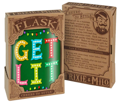 Get Lit Christmas Flask