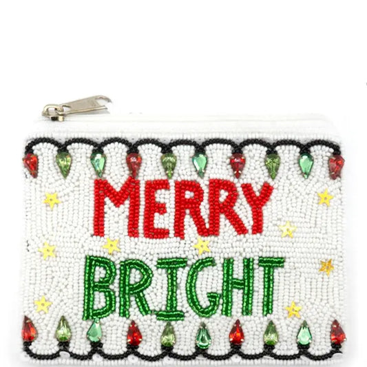 Merry Bright Christmas Coin Purse