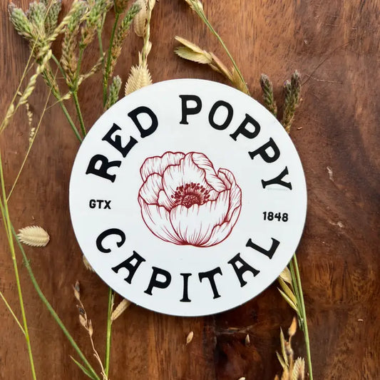 Red Poppy Capital Sticker
