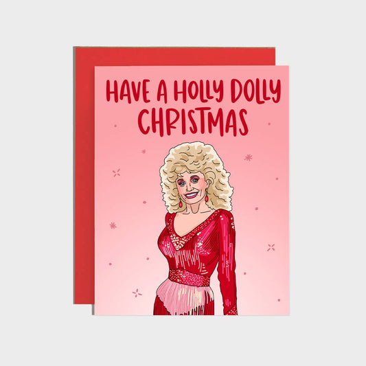 Have a Holly Dolly Xmas Card