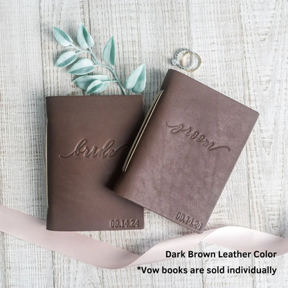 Bride or Groom Wedding Vow Book