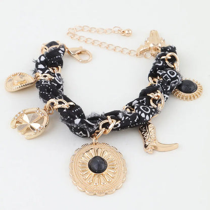 Western Bandana Charm Bracelet