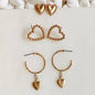 Perfect Heart Earrings - Set of 3