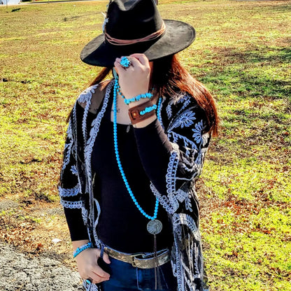 Chunky Blue Turquoise Nugget Bracelet