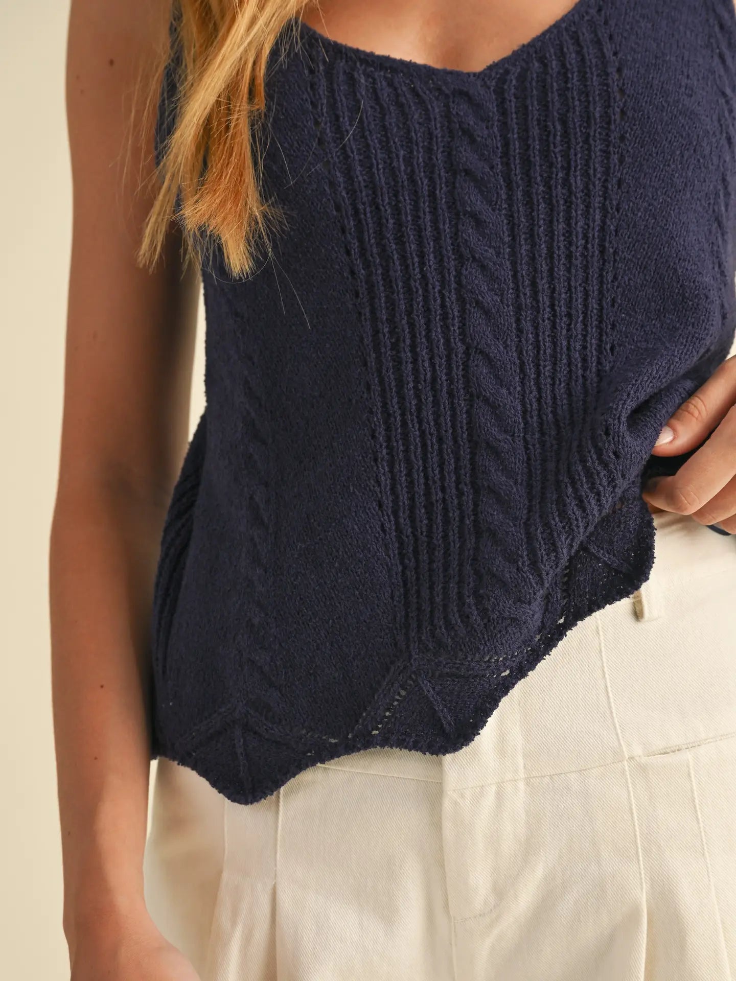Relaxed Crop Sweater Tank
