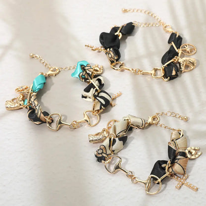 Horsebit Link Charm Bandana Bracelets