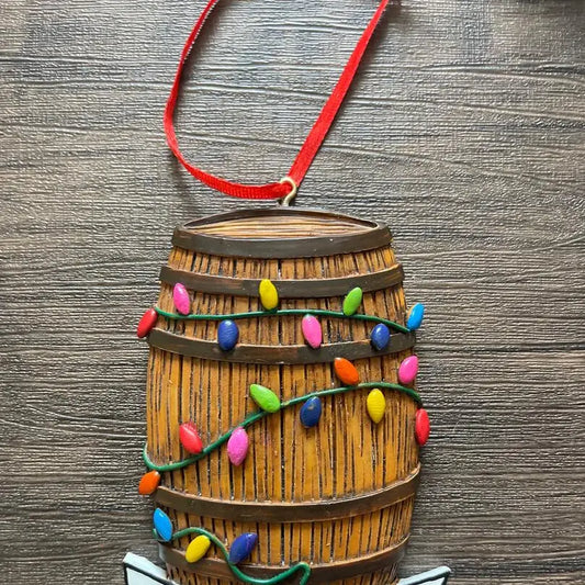 Bourbon Barrel Christmas Lights Ornament