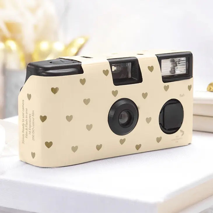 Gold Heart Disposable Camera