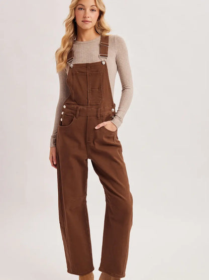 Root Beer Utility Barrel Overall Jumpsuit