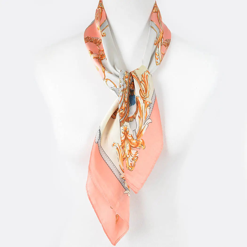 Pink Multi Print Silky Bandana