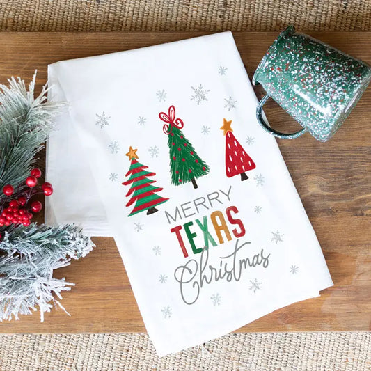 Texas Christmas Tea Towel