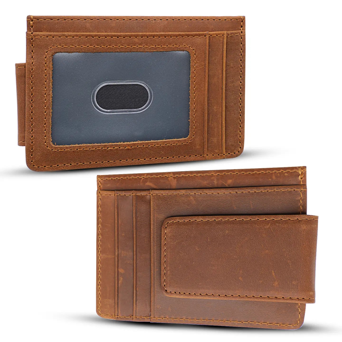Leather Wallet w/ Magnetic Clip